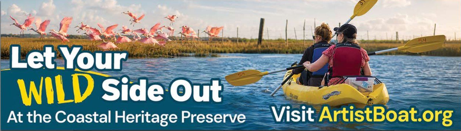 Artist Boat Coastal Heritage Preserve billboard