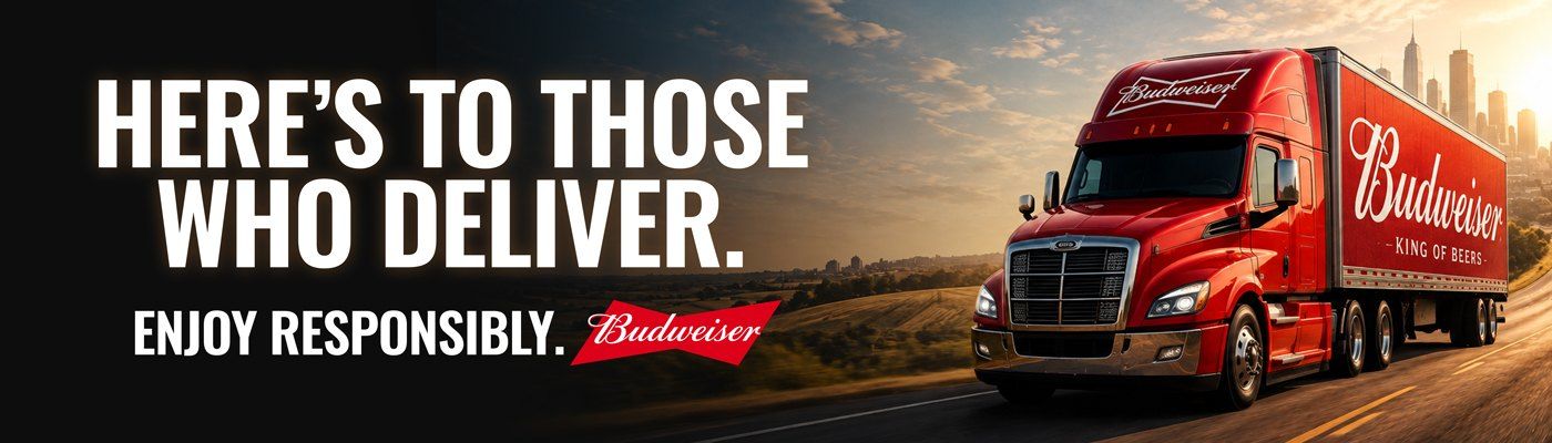 Budweiser Here's to those who deliver billboard