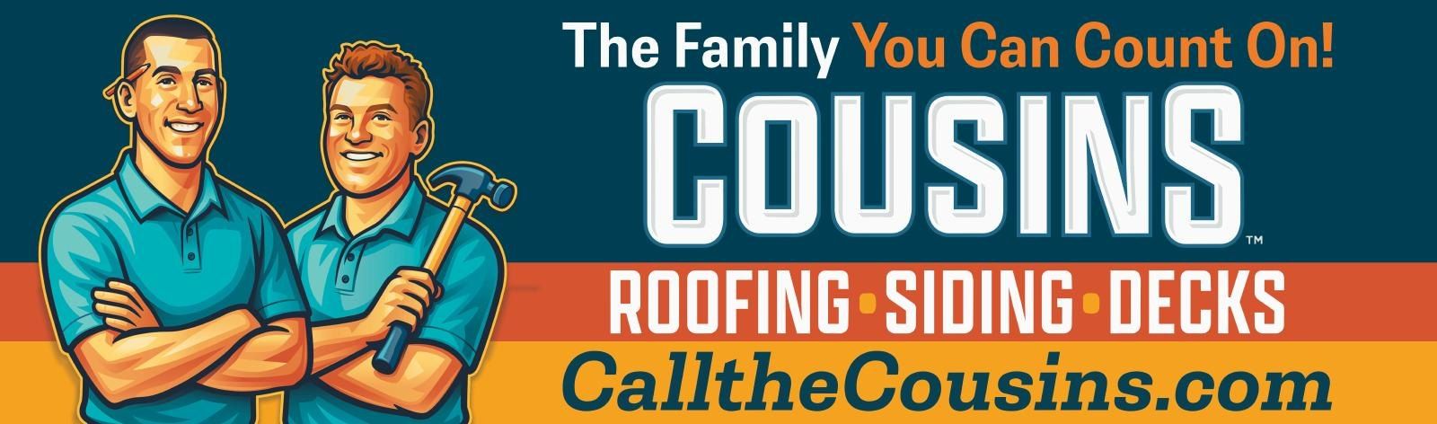 Cousins Roofing, Siding & Decks billboard